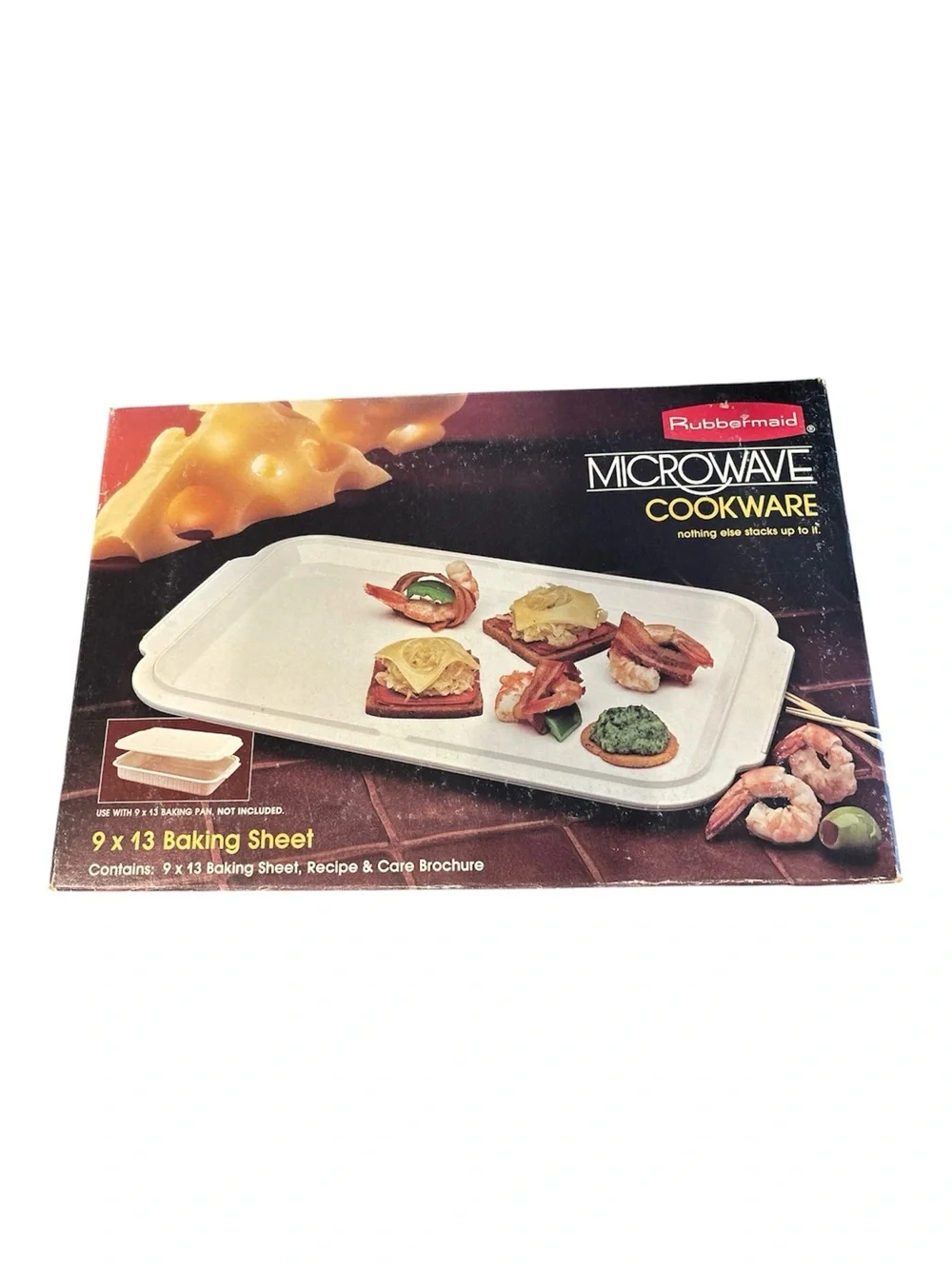 Rubbermaid Microwave 9 X 13 Baking Sheet Easy Clean Wont Break Warp New Vintage